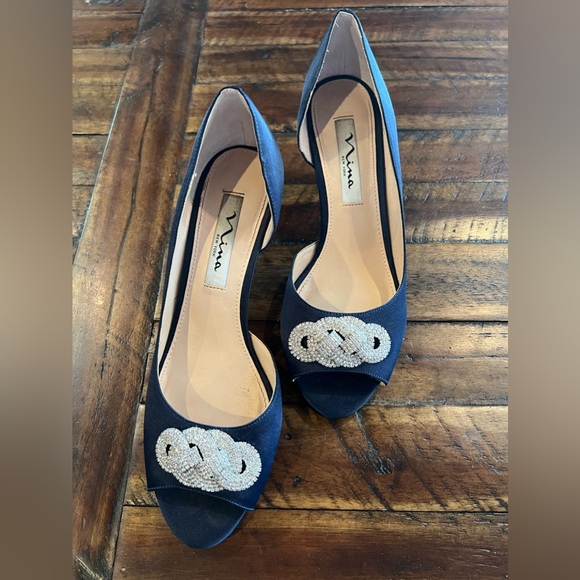 Nina navy heels - Picture 2 of 5